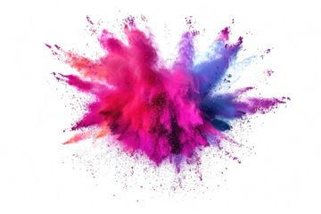 colorful powder explosion