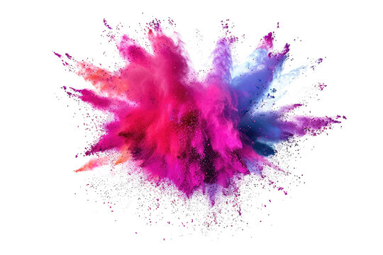colorful powder explosion