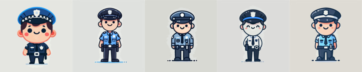 cartoon vector of a policeman