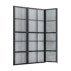Modern folding screen with a transparent background, ideal for decor