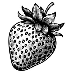 Strawberry Illustration in Vintage Style vector
