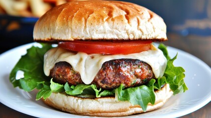 Juicy Cheeseburger on Sesame Bun