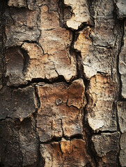 Close-Up View of Natural Tree Bark Texture Ideal for Nature Backgrounds : Generative AI