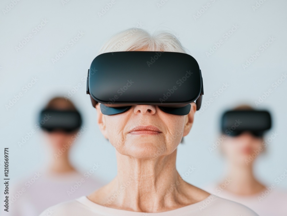 Poster virtual reality training session immersive vr headset experience for public speaking skills in corpo