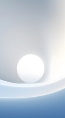 Serene 3D Backdrop with Minimalist White Circle Planes in Bright Light Photography