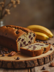 bread and chocolate banna cake