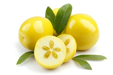 Fresh Yellow Dates with Sliced Pieces