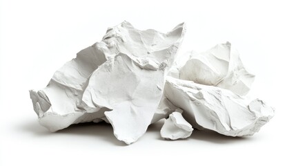 Isolated Gypsum Plaster Cast on White Background: A Fusion of Architecture and Industry