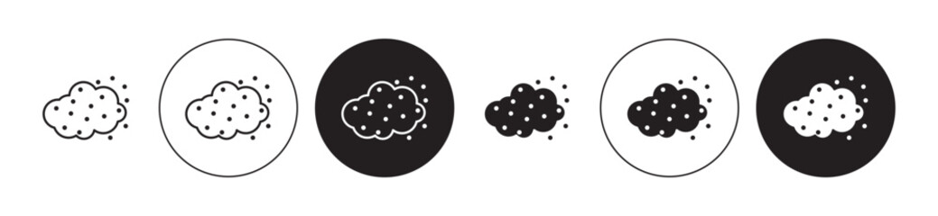 Dust icons set in black filled and stroke line style