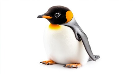 Obraz premium Cute Penguin Isolated on White Background. Generative AI