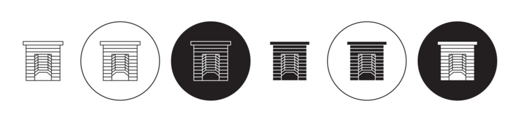 Infrared heat cabin icons set in black filled and stroke line style