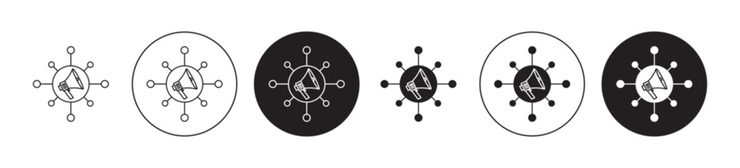 Viral icons set in black filled and stroke line style