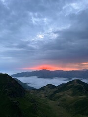Obraz premium Sunset, sunrise, mountains