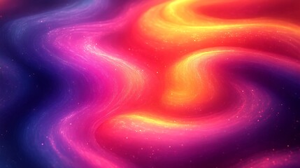 Abstract swirling vibrant colors create a cosmic nebula effect