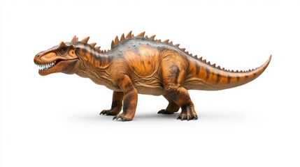 Fototapeta premium Iguanodon Dinosaur Model on a White Background. Generative AI