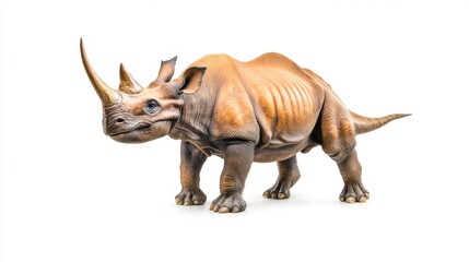 Eotrachodon Dinosaur in White Background. Generative AI