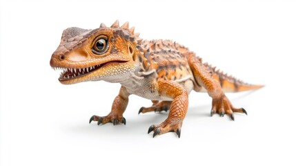 Obraz premium Hypsilophodon Dinosaur Model on White Background. Generative AI