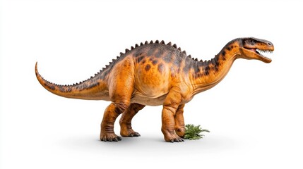 Fototapeta premium Saurolophus Dinosaur Model Isolated on White Background. Generative AI