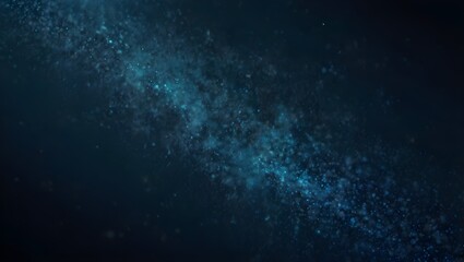 A dark blue background shows a cluster of light blue spots creating a diagonal, galaxy-like pattern. 