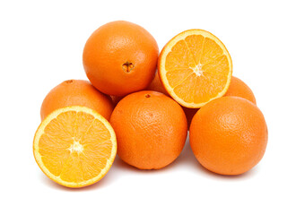 Nice fresh orange isolated on a white background