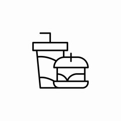 hamburger meal icon sign vector