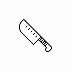 large kitchen knife icon sign vector