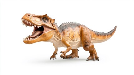 Fototapeta premium Rhomphosuchus Dinosaur Model with a White Background. Generative AI