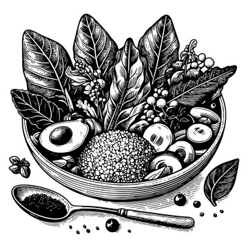 recommend clip art: Healthy Breakfast Bowl with Fruits vector