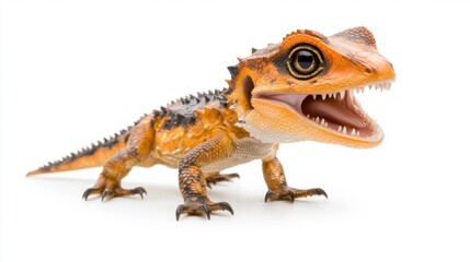 Naklejka premium Hypsilophodon Dinosaur Toy on White Background. Generative AI