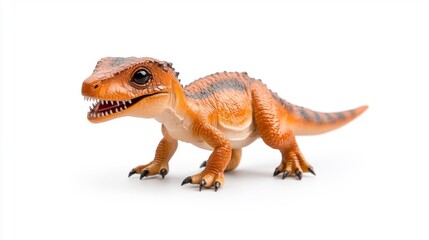 Naklejka premium Tiny Microceratus Dinosaur Isolated on White Background. Generative AI