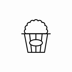 pop corn box icon sign vector