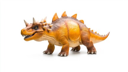 Nodosaurus Dinosaur Figure on White Background. Generative AI