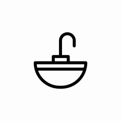 vessel sink icon sign vector