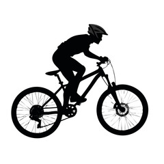 Naklejka premium Bicycle and Cycling Silhouettes Vector