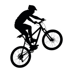 Fototapeta premium Bicycle and Cycling Silhouettes Vector