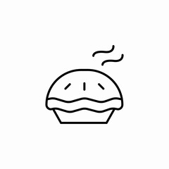 warm pie icon sign vector