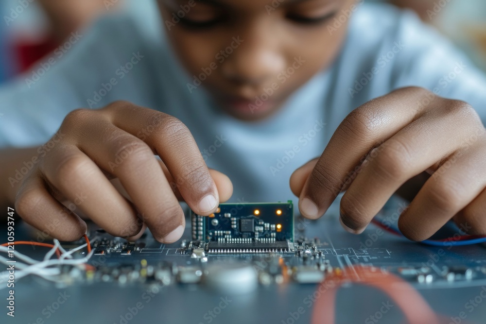 Aufkleber Child-Led Innovative Tech Interactive Circuit Board Assembly for Digital Natives in STEAM Classrooms - Enhancing Critical Skills through Hands-On STEM Projects