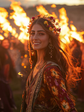Celebrating Kurdish Newroz with fire jumping and vibrant traditions