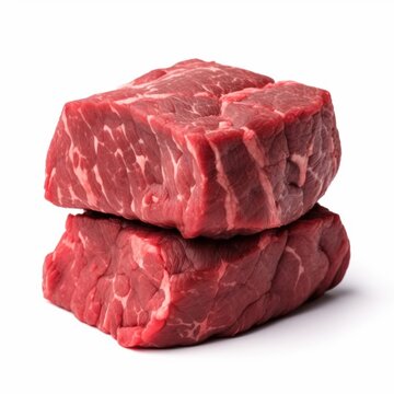 Pile of Raw Beef Steaks