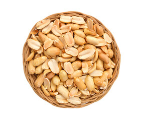 Stack Peanuts on white ground
