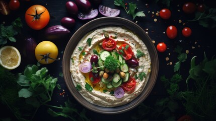Mediterranean Hummus Dish