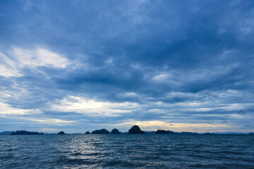Mountains surrounding Tubkaek Beach, Krabi, Thailand
