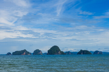 Mountains surrounding Tubkaek Beach, Krabi, Thailand