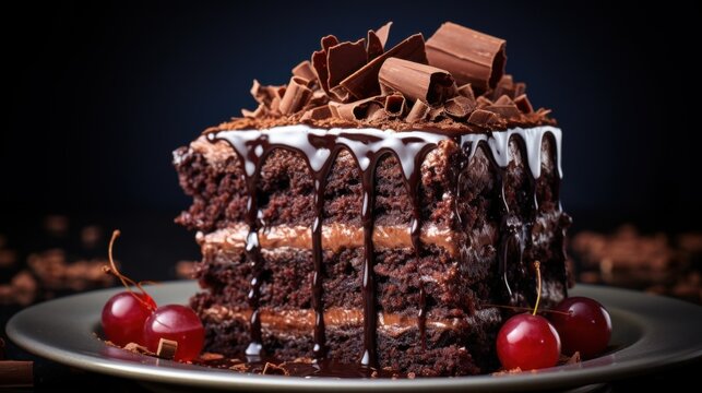 Chocolate Cake with Cherries