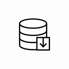 database download icon sign vector