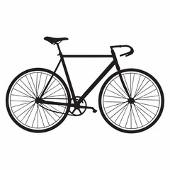 Simple Bicycle Silhouette Vector Design