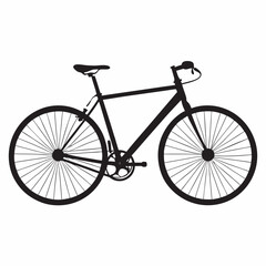 Obraz premium Simple Bicycle Silhouette Vector Design