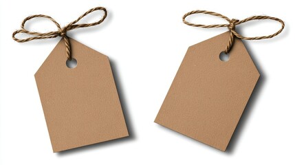 These blank kraft paper tags come with twine and are perfect for creatively labeling gifts or enhancing your artistic projects