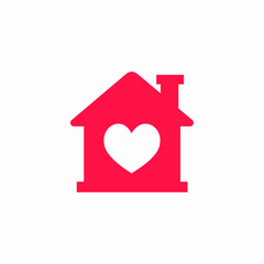 favorited home icon sign vector