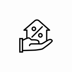 housing discount icon sign vector